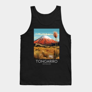 A Pop Art Travel Print of Tongariro National Park - New Zealand Tank Top